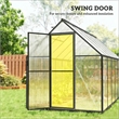 Black Aluminum Walk In Greenhouse for Durable and Spacious Outdoor Gardening