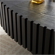 Modern Black Oval Coffee Table with Pedestal Base 43.7  MDF