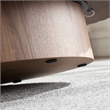 Walnut Oval Drum Coffee Table with Pedestal Base 43.7