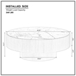 Modern Round Sintered Stone Coffee Table 35.43 Drum Table Oak Finish