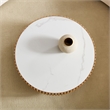 Modern Round Sintered Stone Coffee Table 35.43 Drum Table Oak Finish