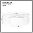 Black Round MDF Coffee Table 35.4 Modern Drum Center Table No Assembly