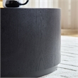 Black Round MDF Coffee Table 35.4 Modern Drum Center Table No Assembly