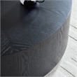 Black Round MDF Coffee Table 35.4 Modern Drum Center Table No Assembly