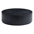 Black Round MDF Coffee Table 35.4 Modern Drum Center Table No Assembly