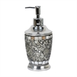 Liquid Soap Dispenser Pump Bottle Silver Aluminum Bathroom Kitchen Vanity Decor