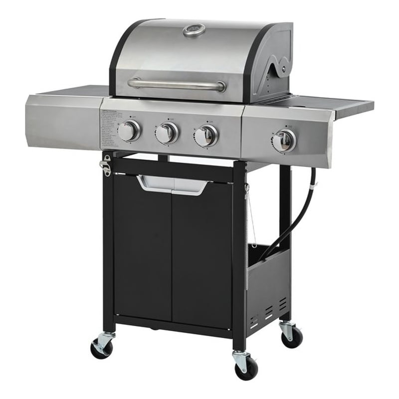 3 Burner PropaneGas Grill Side Burner 40500 BTU Stainless Steel