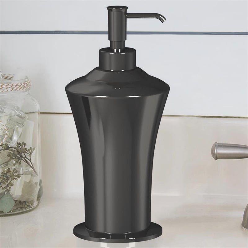 Black Stainless Steel Liquid Soap Dispenser Pump for Bathroom and  Kitchen Sink