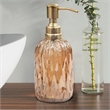 Amber Glass Liquid Soap Dispenser Pump for Bathroom and  Kitchen Sink