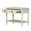 Antique Cream Large Solid Wood Nightstand beige