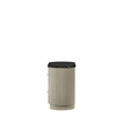 Travonte Gray Linen & Beige Nightstand Solid Wood Construction