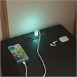 Smart Solid Wood Nightstand with Charging Station LED Lights and Storage
