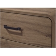 2-Drawer Contemporary Nightstand Bedside Table  Solid Wood Brown Finish