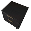 18  2-Drawer Nightstand in Black Solid Wood
