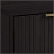 18  2-Drawer Nightstand in Black Solid Wood
