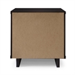 18  2-Drawer Nightstand in Black Solid Wood