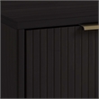 18  2-Drawer Nightstand in Black Solid Wood