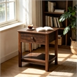 Vintage Style Solid Wood Side Table  End Table and Nightstand