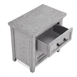 Grey Contemporary Rustic 2-Drawer Nightstand Solid Wood Bedroom Furniture