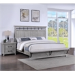 Grey Contemporary Rustic 2-Drawer Nightstand Solid Wood Bedroom Furniture