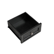 Farmhouse 2 Drawer Solid Wood Side Table  Nightstand with Charging Pedestal