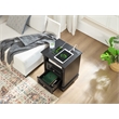 Farmhouse 2 Drawer Solid Wood Side Table  Nightstand with Charging Pedestal