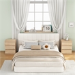 19.7 Inch Natural 3 Drawer Solid Wood Nightstand Bedside Table
