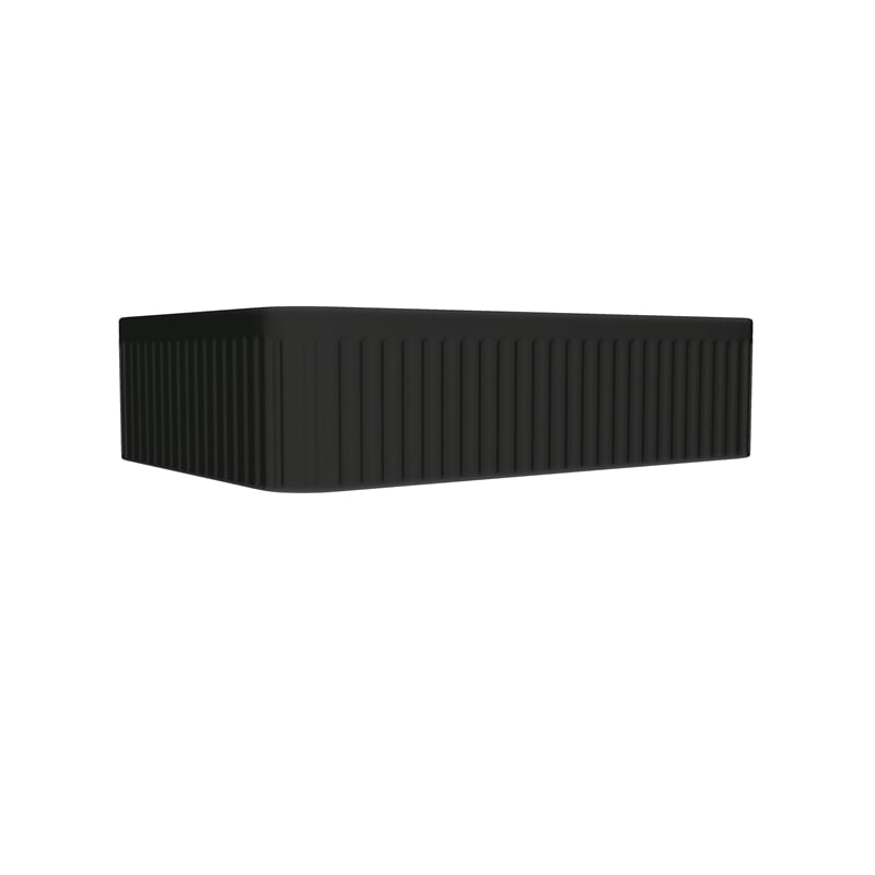 19.7 Black Ceramic Rectangular Vessel Sink for Bathroom Vanity