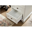 Farmhouse 3 Drawer Side Table Solid Wood Tall Nightstand with Charging Pedestal