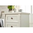 Farmhouse 3 Drawer Side Table Solid Wood Tall Nightstand with Charging Pedestal