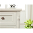 Farmhouse 3 Drawer Side Table Solid Wood Tall Nightstand with Charging Pedestal