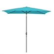 6.5 x 10 Ft Turquoise Patio Umbrella with Crank & Tilt  No Base