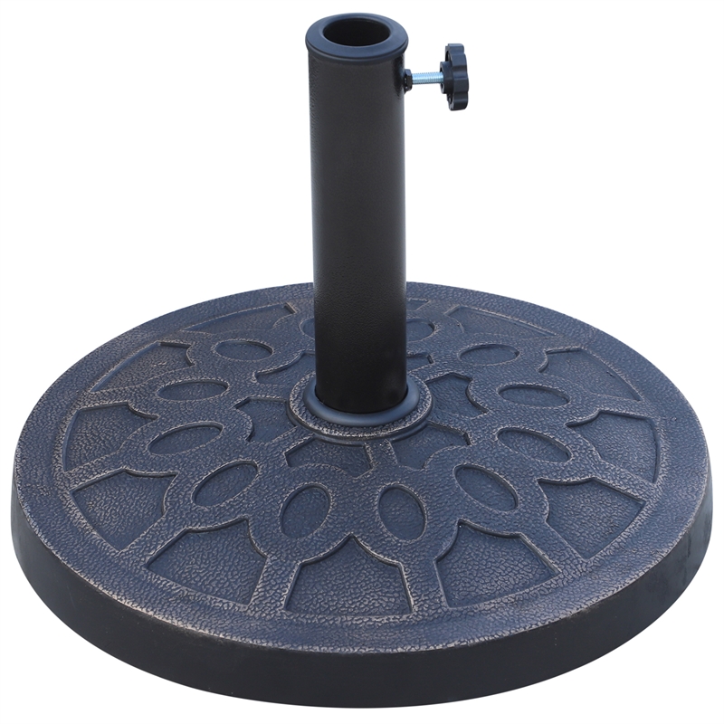 Bronze Steel Round Umbrella Base Stand for 1.5 and  1.89 Poles for outdoor use