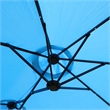 6.5 X 10 Ft Turquoise Patio Umbrella with Crank Tilt Steel Frame Polyester Canopy