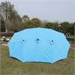 6.5 X 10 Ft Turquoise Patio Umbrella with Crank Tilt Steel Frame Polyester Canopy