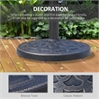 Bronze Stone 26lb Round Patio Umbrella Base Stand with Decorative Pattern