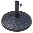 Bronze Stone 26lb Round Patio Umbrella Base Stand with Decorative Pattern