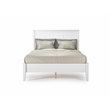 Camaflexi Shaker Style Panel Queen Size Bed Dual Height Slat Design White Finish