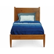 Camaflexi Mid-Century Solid Wood Twin Panel Bed in Castanho Brown