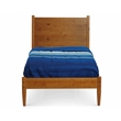 Camaflexi Mid-Century Solid Wood Twin Panel Bed in Castanho Brown