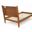 Camaflexi Mid-Century Solid Wood Twin Panel Bed in Castanho Brown