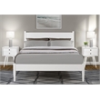 Camaflexi Mid-Century Solid Wood Twin Panel Bed in White