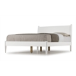 Camaflexi Mid-Century Solid Wood Twin Panel Bed in White