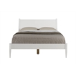 Camaflexi Mid-Century Solid Wood Twin Panel Bed in White