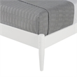 Camaflexi Mid-Century Solid Wood Twin Panel Bed in White