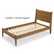 Camaflexi Mid-Century Solid Wood Twin Panel Bed in White