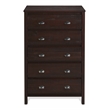 Camaflexi Baja Solid Wood 5-Drawer Bedroom Chest in Walnut