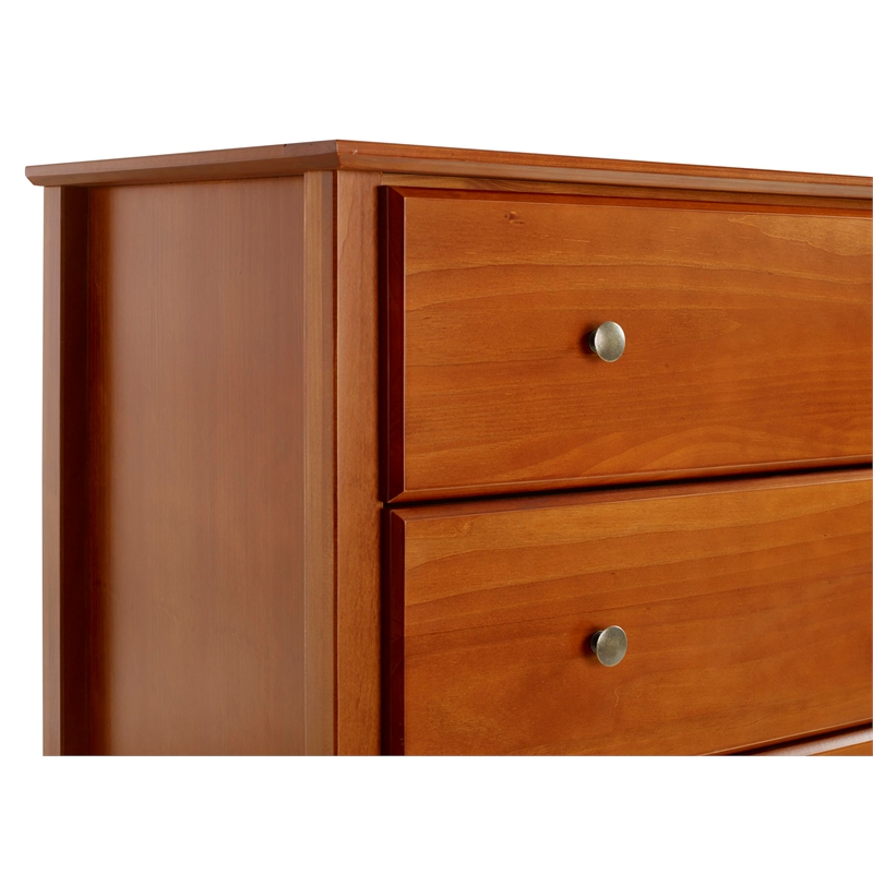Camaflexi Shaker Style Solid Wood 5-Drawer Bedroom Chest in Cherry