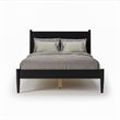 Camaflexi Mid-Century Solid Wood Full Panel Bed in Scandinavian Oak