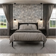 Camaflexi Mid-Century Solid Wood Full Panel Bed in Scandinavian Oak
